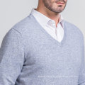 Branded Wholesale V Neck Handmade Knitting Pullover Sweater For Business Men